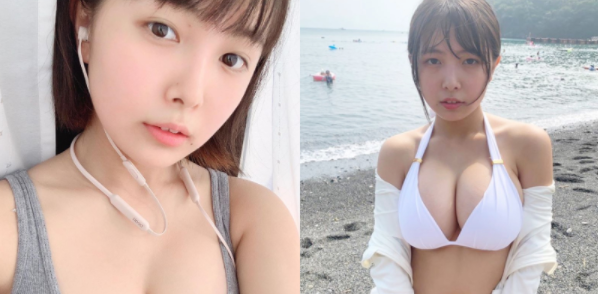 你跟我说这高中生？「清纯JK」发育过剩海边戏水大爆乳！
